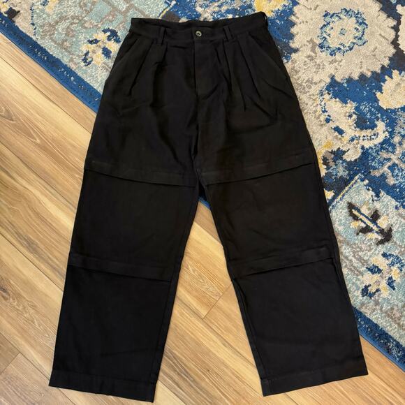 SHAREEF Japanese Brand Zip-Slit Pleated Wide Pants Size 2 - Picture 1 of 5
